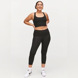 Girlfriend Collective Mid Rise Compression Black Leggings